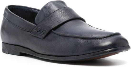 Moma pebbled-leather loafers Blue