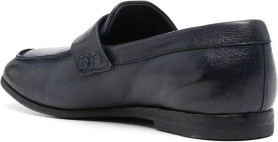 Moma pebbled-leather loafers Blue