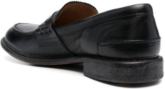 Moma penny-slot leather loafers Black