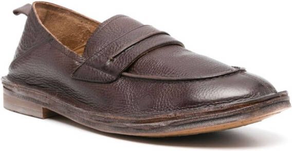Moma penny-slot leather loafers Brown
