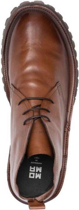 Moma Polacco lace-up leather boots Brown