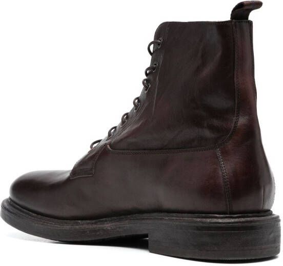 Moma Polacco lace-up leather boots Brown