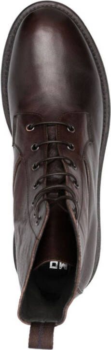 Moma Polacco lace-up leather boots Brown