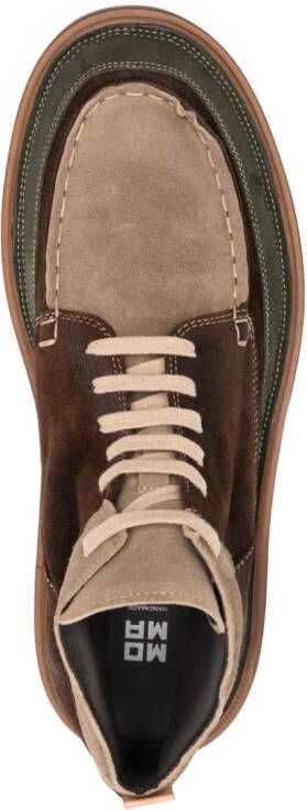 Moma Polacco lace-up suede boots Brown