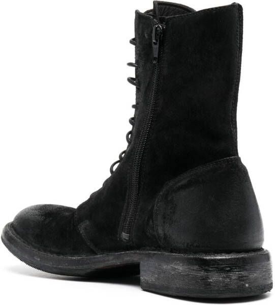Moma Polacco worn-effect leather boots Black