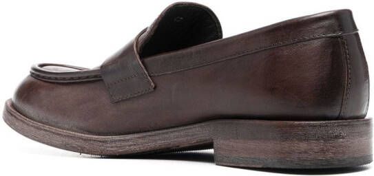 Moma round toe leather loafers Brown
