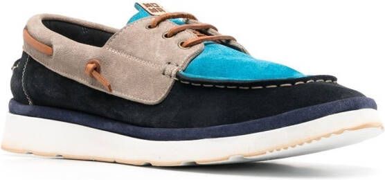 Moma suede boat shoes Blue