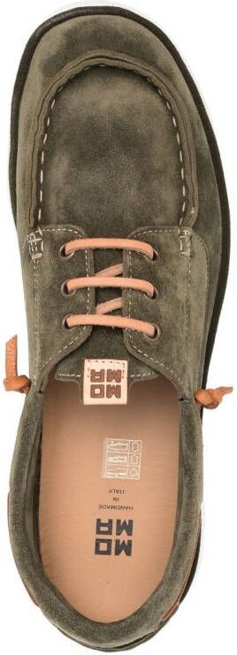 Moma suede boat shoes Green