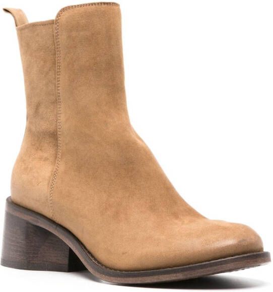 Moma suede leather ankle boots Neutrals
