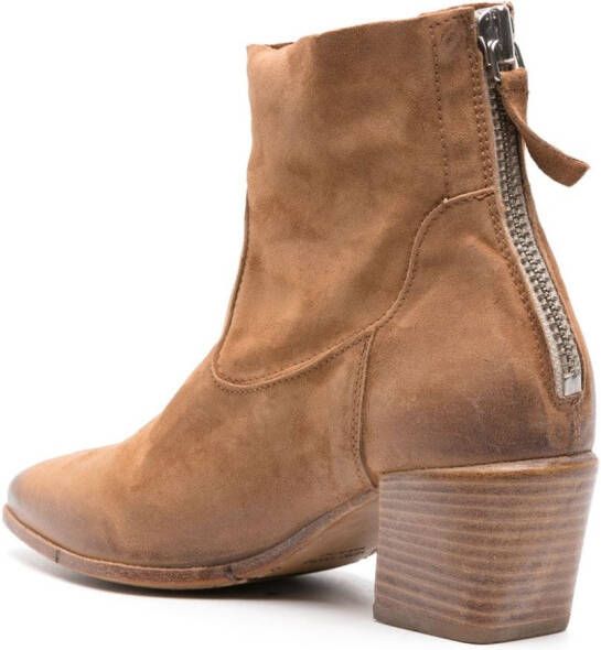 Moma suede panelled ankle boots Brown