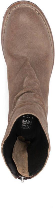 Moma Tronchetto suede ankle boots Brown