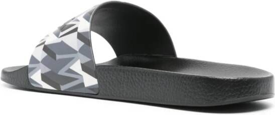 Moncler Basile logo-embossed flip flops Black