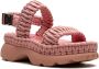 Moncler Belay woven open-toe sandals Pink - Thumbnail 2