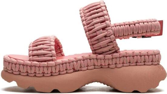 Moncler Belay woven open-toe sandals Pink