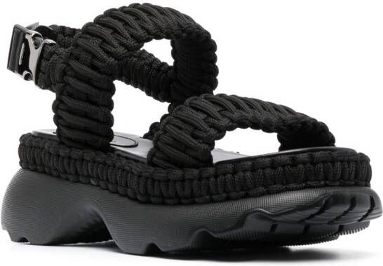 Moncler Belay woven sandals Black