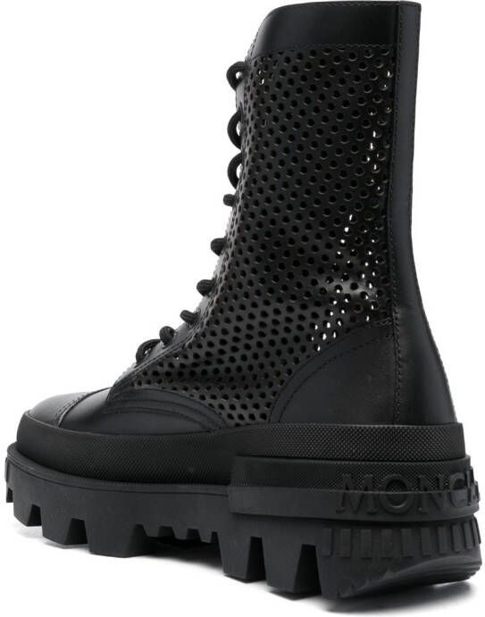 Moncler Carinne perforated ankle boots Black