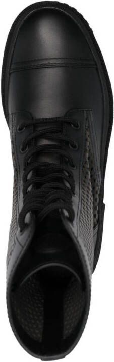 Moncler Carinne perforated ankle boots Black
