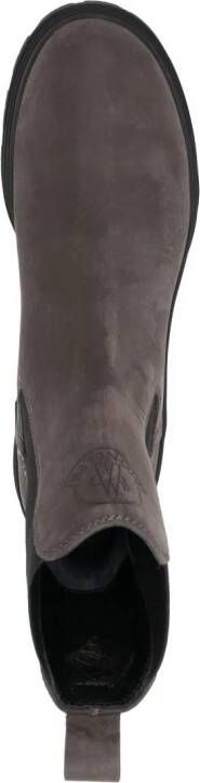 Moncler elasticated-ankle ridged-sole boots Brown