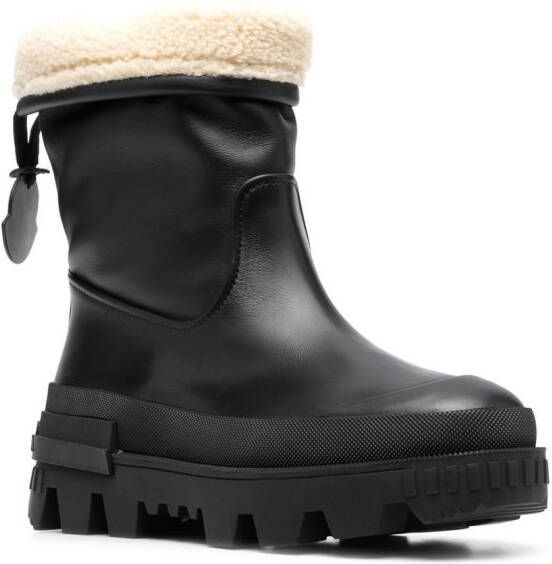 Moncler embossed-logo ankle boots Black