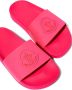 Moncler Enfant Basile logo-embossed slides Pink - Thumbnail 4
