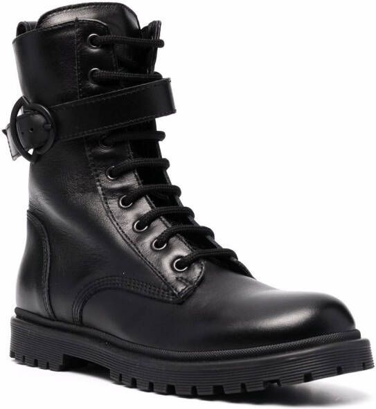 Moncler Enfant Carinne lace-up combat boots Black