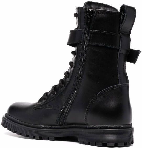 Moncler Enfant Carinne lace-up combat boots Black