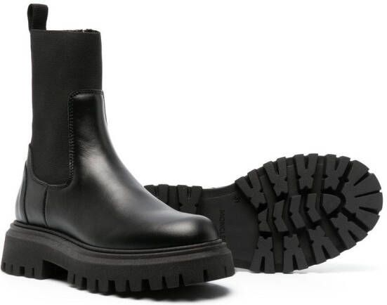 Moncler Enfant chunky-sole Chelsea boots Black