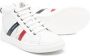 Moncler Enfant diagonal stripe print high-top sneakers White - Thumbnail 2