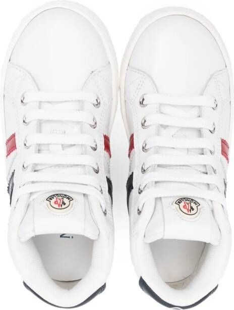 Moncler Enfant logo-patch lace-up sneakers White
