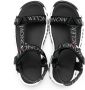 Moncler Enfant logo-print strap sandals Black - Thumbnail 3