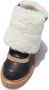 Moncler Enfant panelled fleece leather boots Black - Thumbnail 3