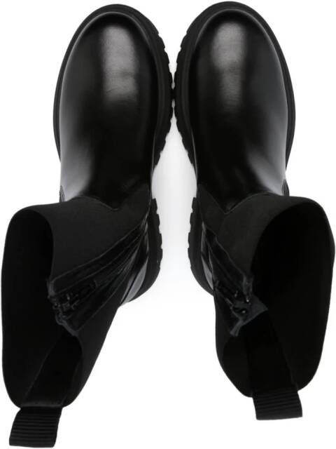Moncler Enfant Petit Neue 70mm leather ankle boots Black