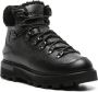 Moncler faux-fur trim leather boots Black - Thumbnail 2