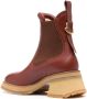 Moncler Gigi 70mm leather Chelsea boots Brown - Thumbnail 3