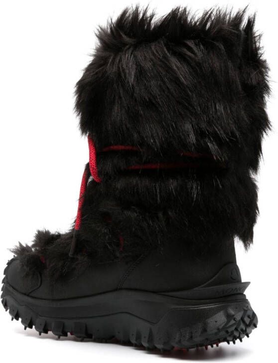 Moncler Grenoble faux-fur mid-calf snow boots Black