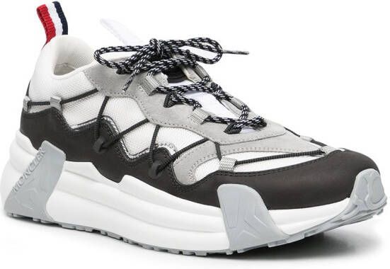 Moncler grosgrain-loop lace-up sneakers White