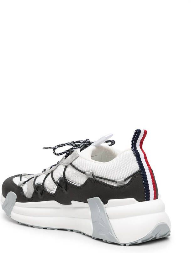Moncler grosgrain-loop lace-up sneakers White