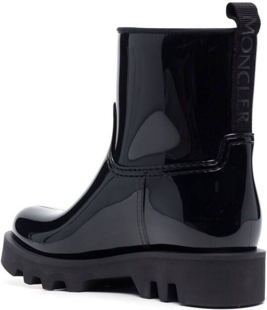 Moncler high-shine finish ankle boots Black