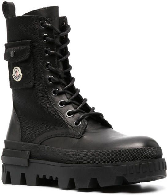 Moncler Konture lace-up combat boots Black