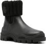 Moncler Larue ribbed-knit leather boots Black - Thumbnail 2