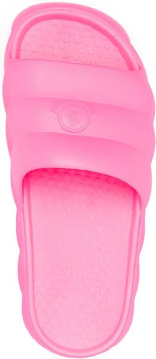 Moncler Lilo quilted slides Pink