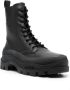 Moncler logo-debossed leather boots Black - Thumbnail 2