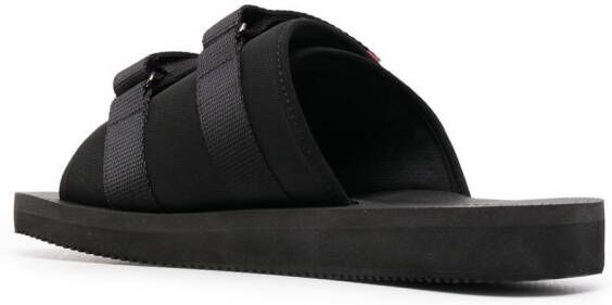 Moncler logo-detail touch-strap sandals Black