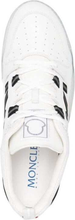 Moncler logo-patch leather sneakers White