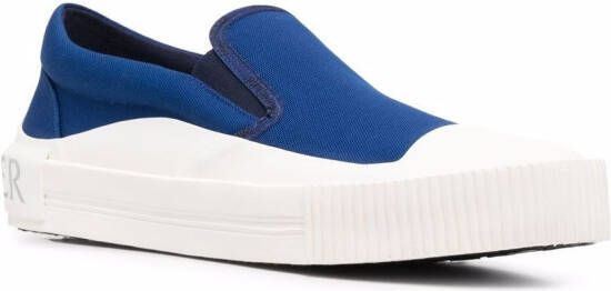 Moncler logo-print slip-on sneakers Blue