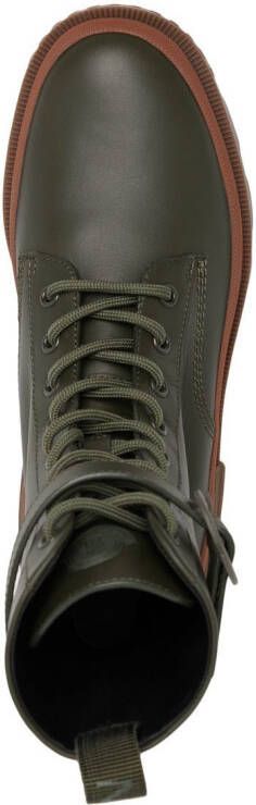Moncler lug-sole ankle boots Green