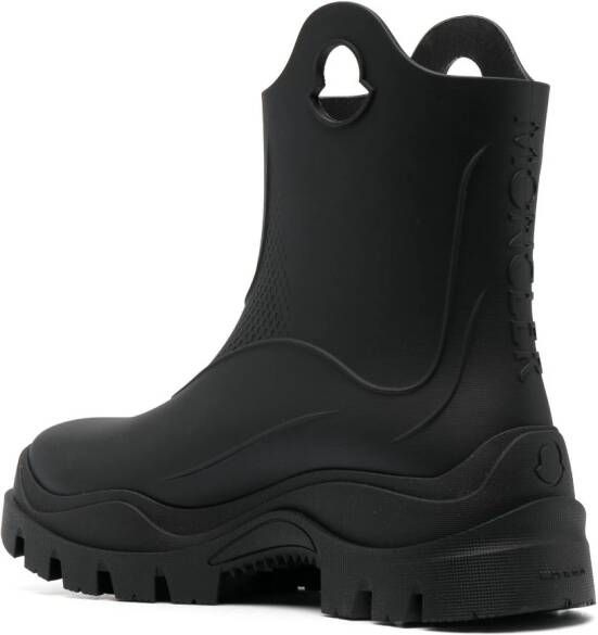 Moncler Misty textured rain boots Black