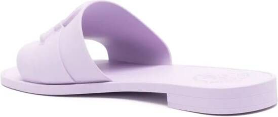 Moncler Mon logo-embossed slides Purple