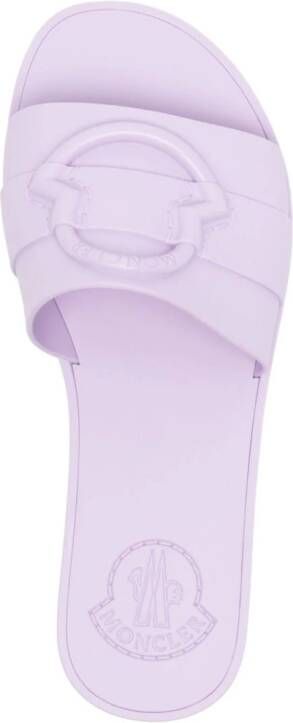 Moncler Mon logo-embossed slides Purple