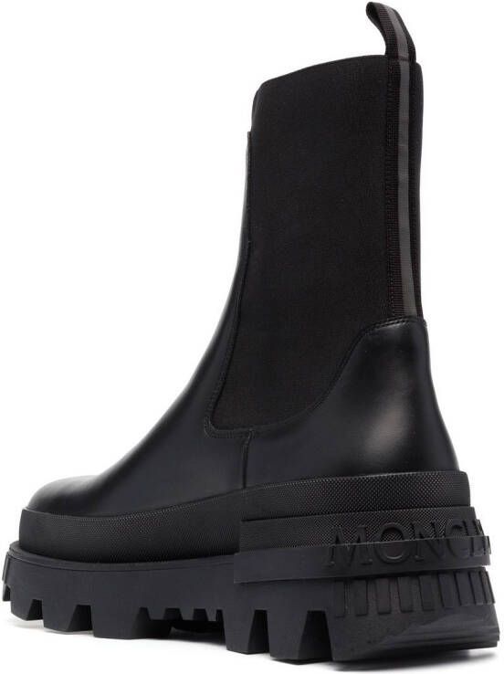 Moncler Neue leather Chelsea boots Black